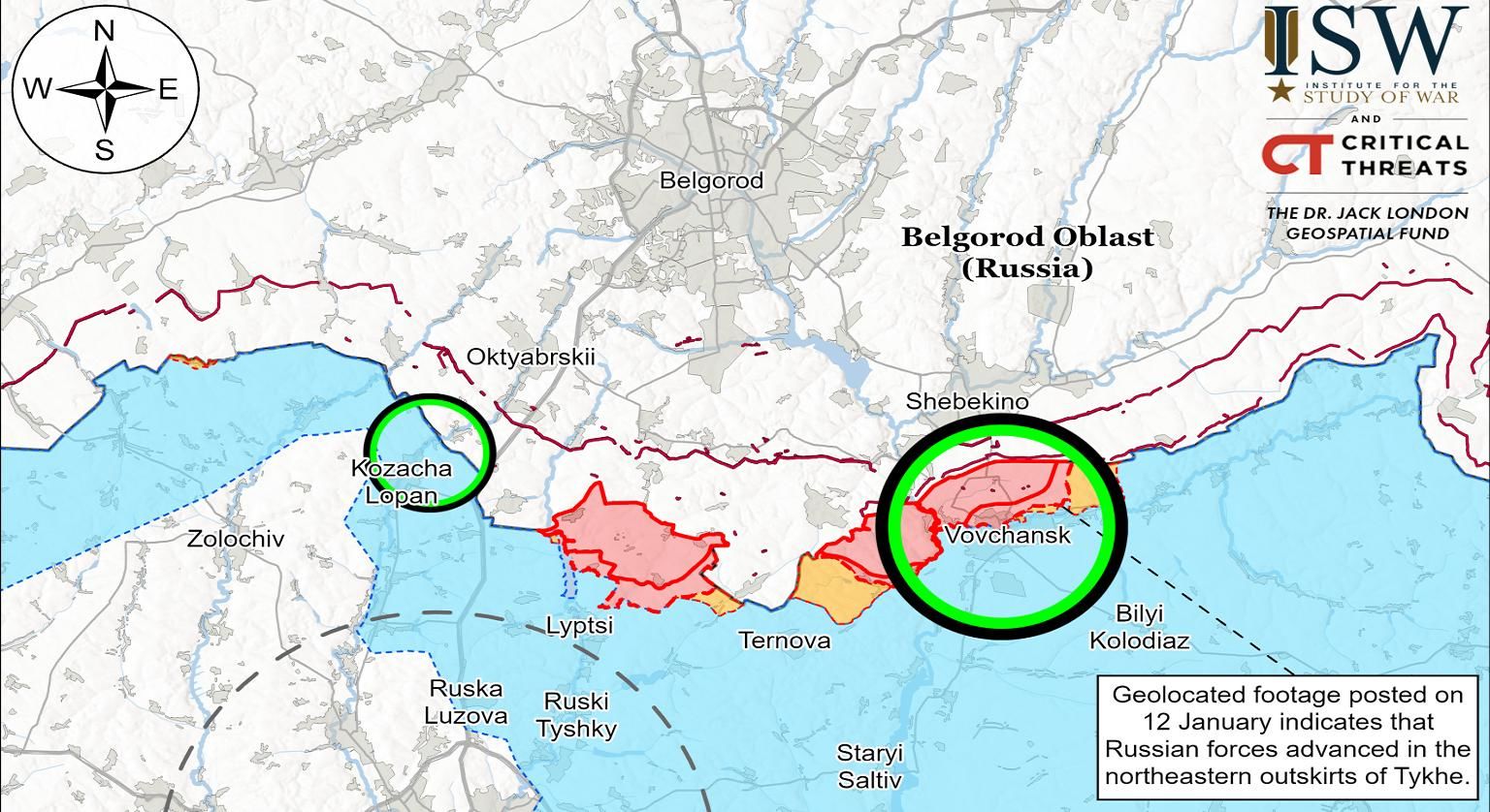 Оккупанты ВС РФ продвинулись в Харьковской области на двух направлениях – ISW