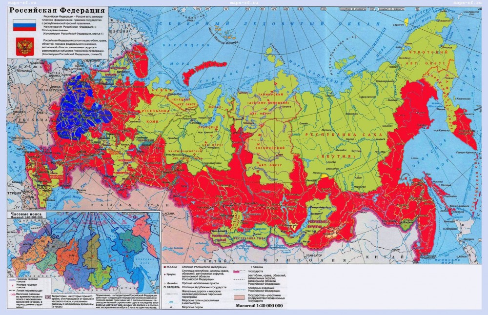 Карта россии 2024 года